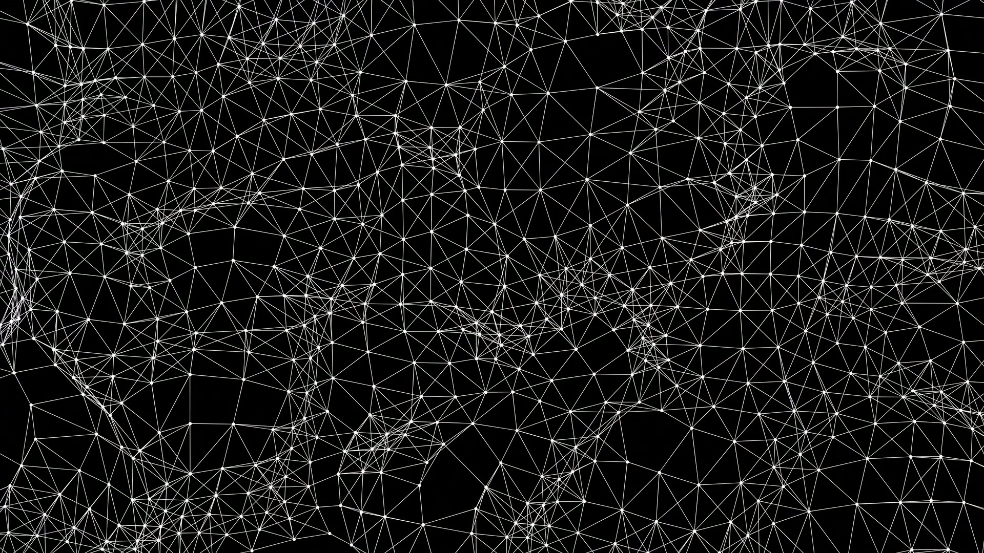 Intricate geometric video loop with interconnected lines forming a complex network against a black background, showcasing detailed triangles and polygons.