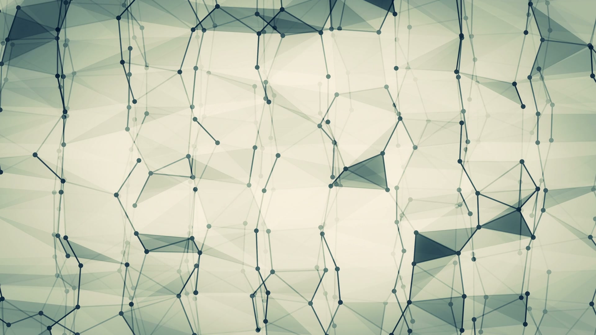 Abstract geometric network video background loop with interconnected lines and nodes in shades of gray and blue, suggesting themes of connectivity and technology.