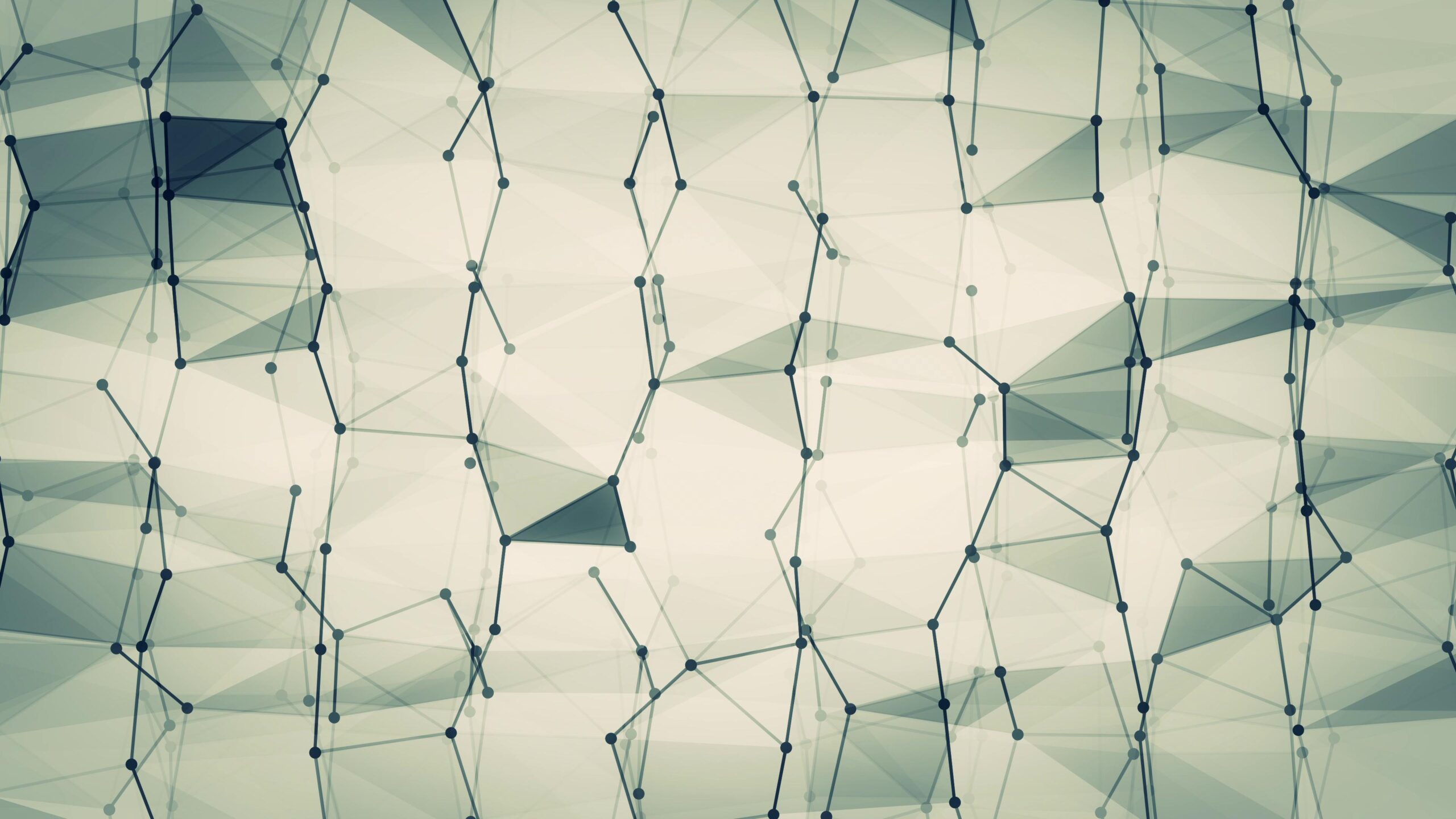 Abstract 4K video loop of a geometric network with interconnected lines and nodes on a soft cream background.