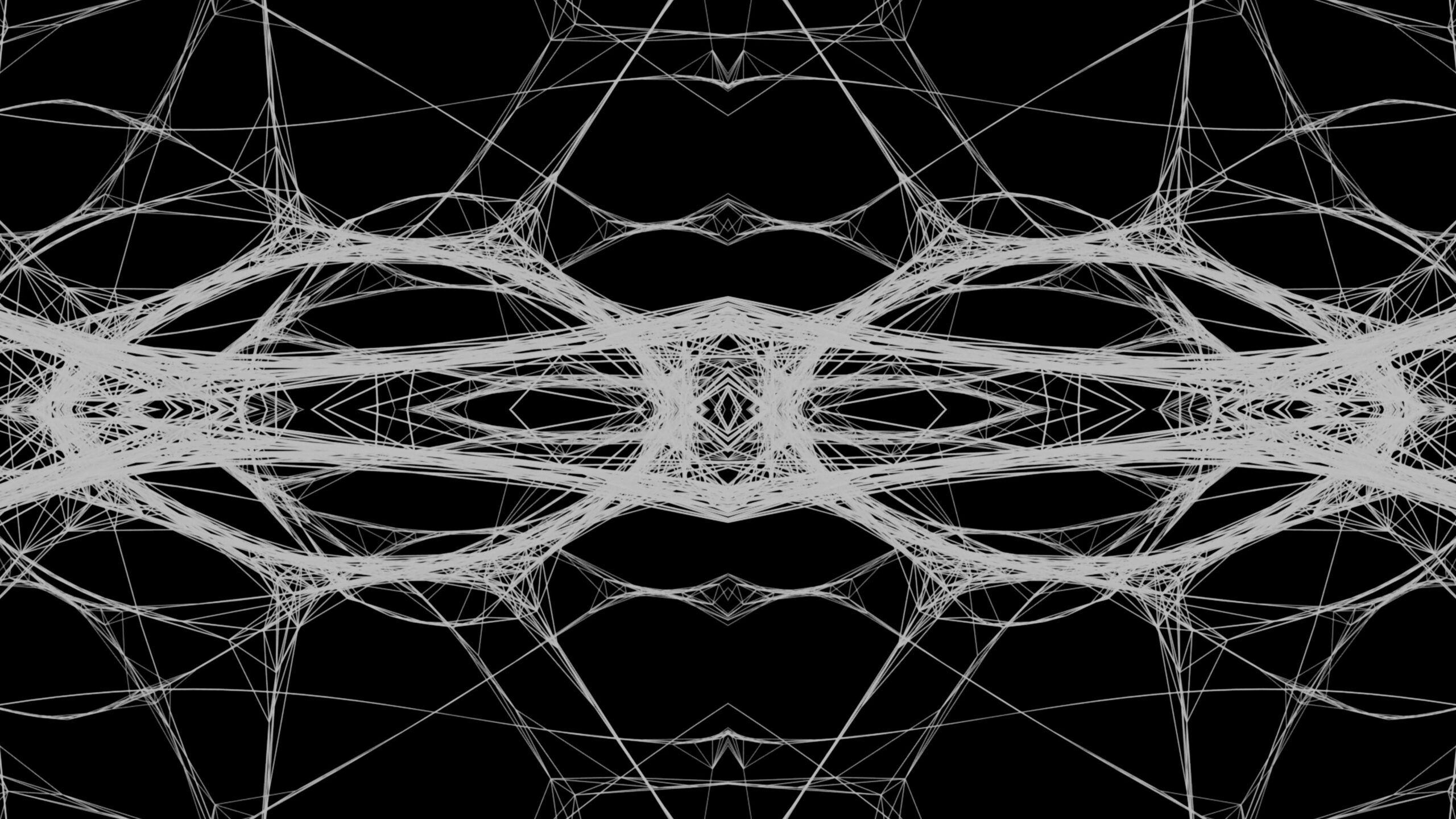 Abstract symmetric wireframe mandala motion graphic 4K video