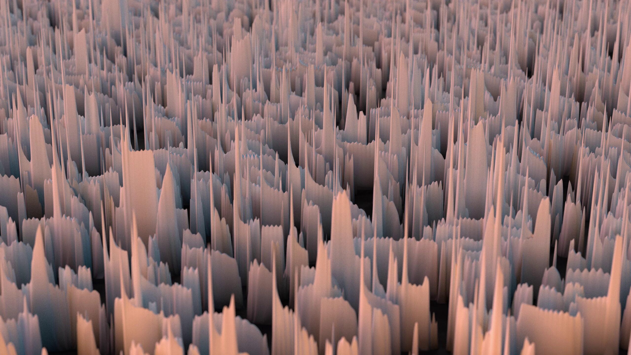 Abstract spiked texture field sunset hues