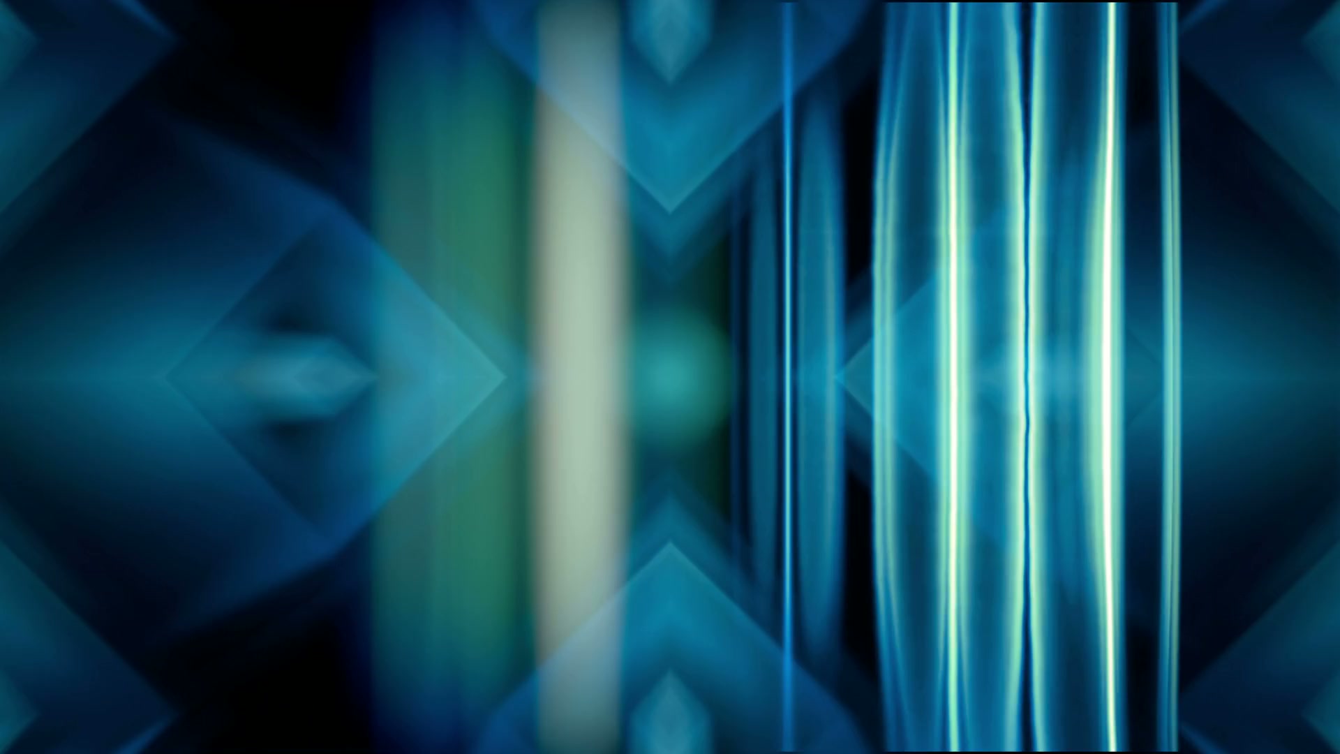 Abstract digital video loop with blue and green geometric patterns and vertical animating technology lines creating a futuristic aesthetic.