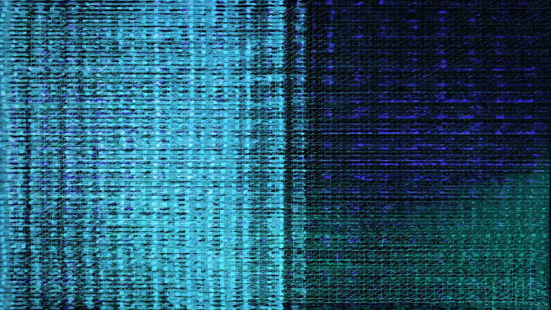 An abstract video loop of a technology grid-like pattern in shades of blue.