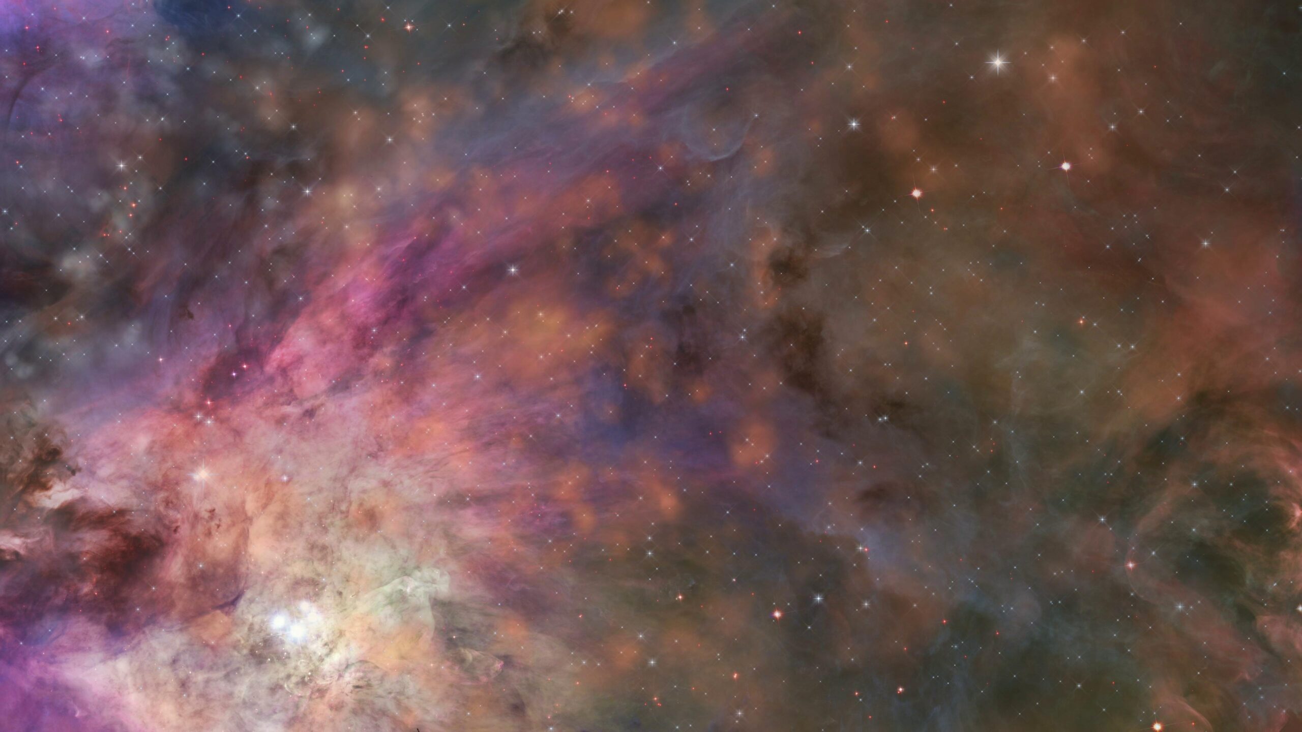 A 4K video of a celestial nebula with colorful, swirling gas and bright stars.
