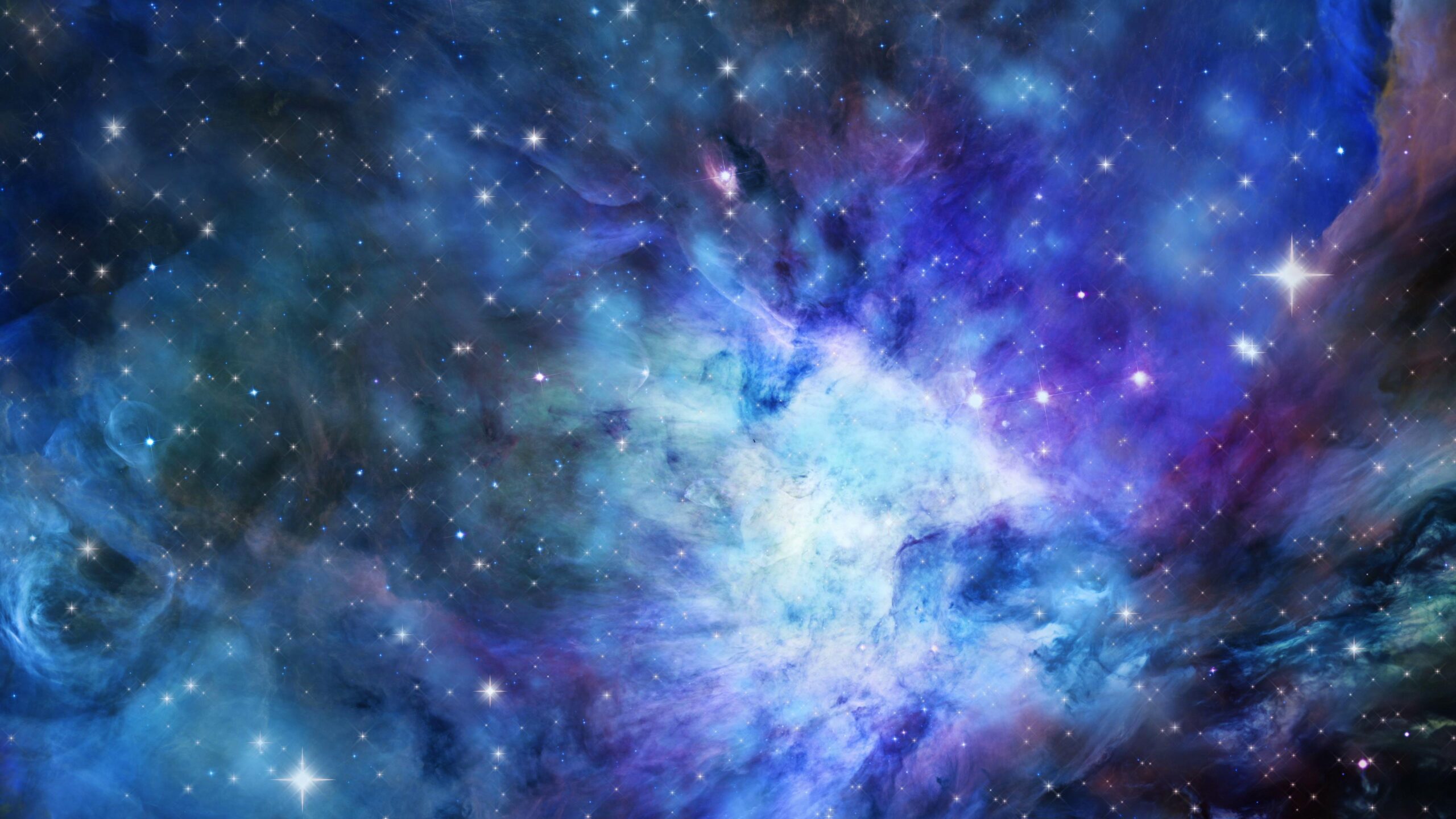 Stunning galaxy nebula filled sparkling stars vibrant blues purples glowing center space cosmos astronomy visualization surreal wonder