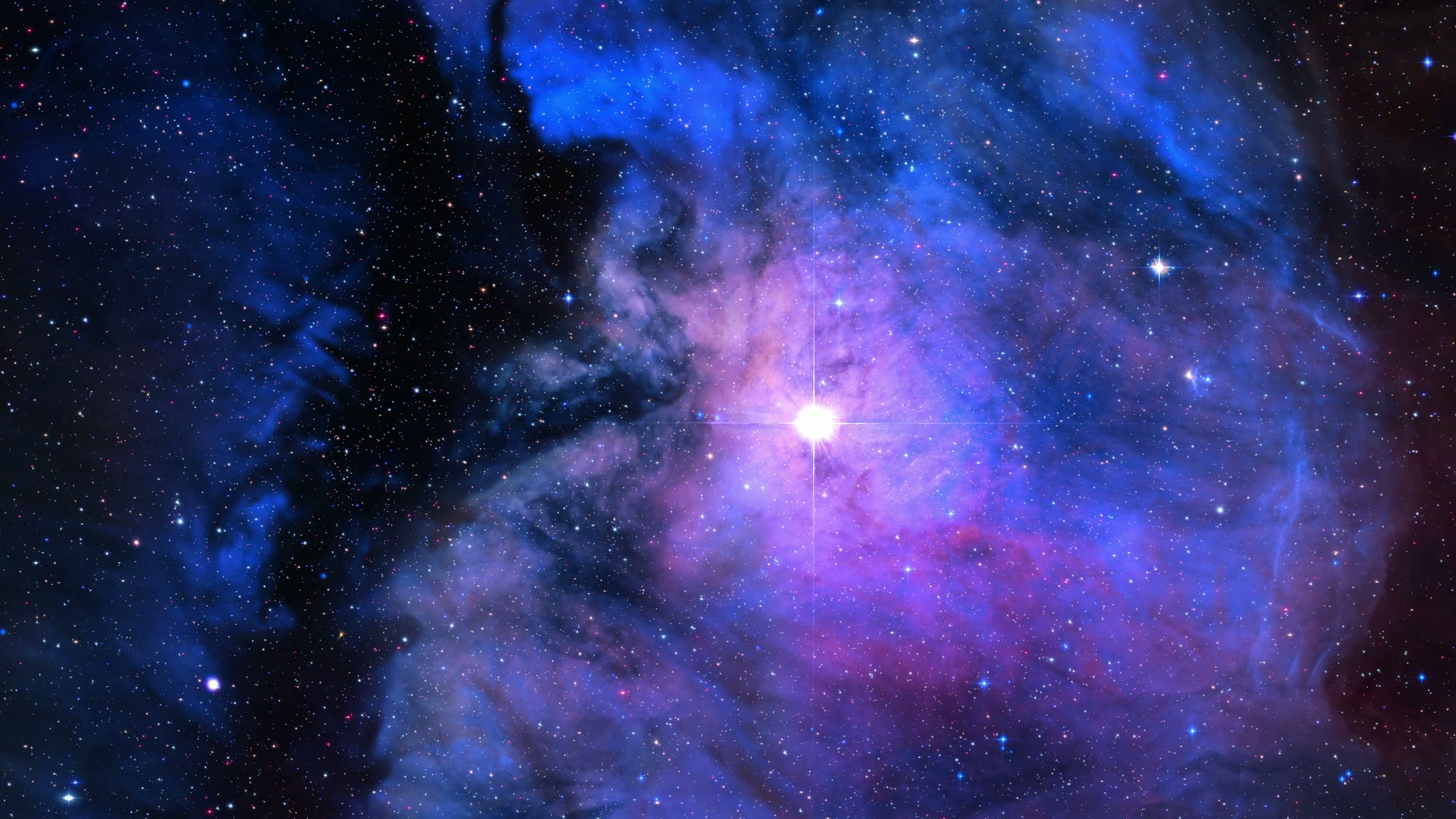 A cosmic space journey video animation.
