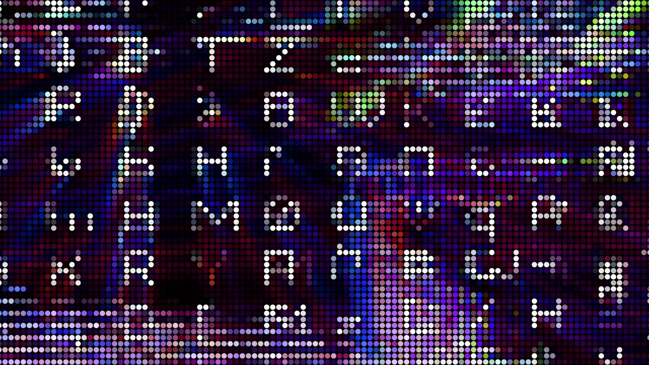 Vibrant 4K abstract video loop featuring a pixelated design with a contrast of colorful dot patterns, embodying digital code aesthetics.