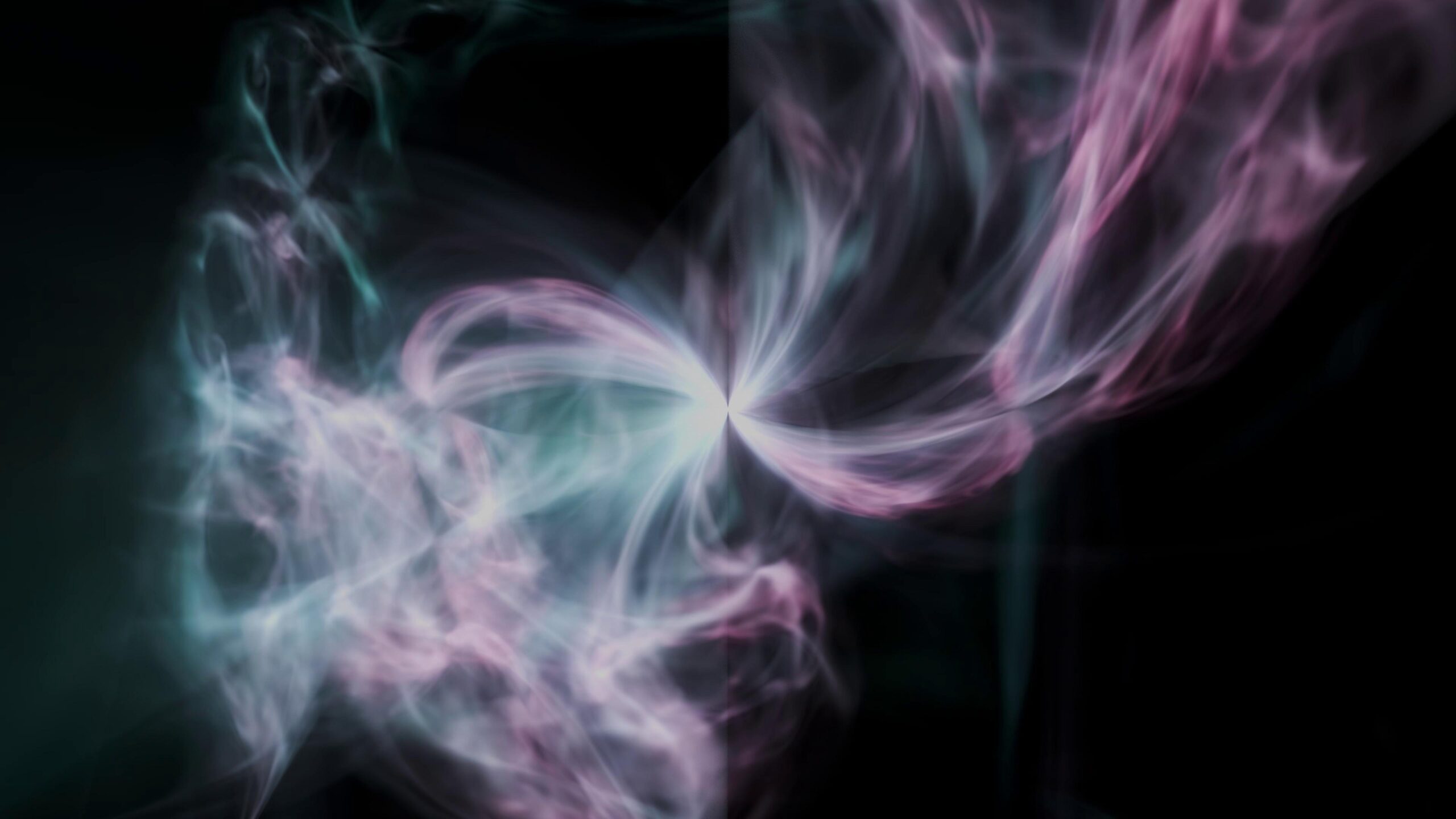 Abstract light swirls glowing softly against dark background