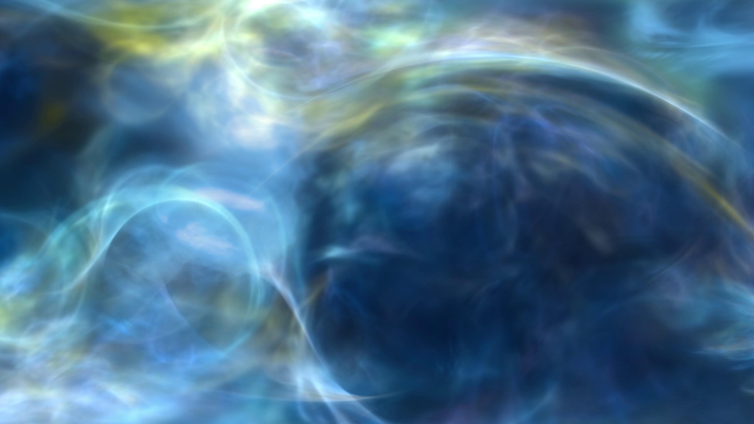 The swirling patterns in this mesmerizing abstract 4K animation loop resemble cosmic dust or energy currents dancing across a dark void.