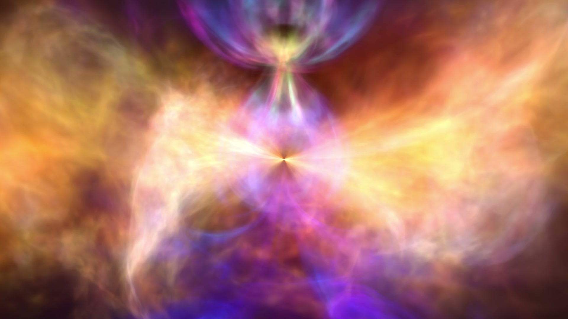 An abstract animation loop of swirling colors converging at a central point.
