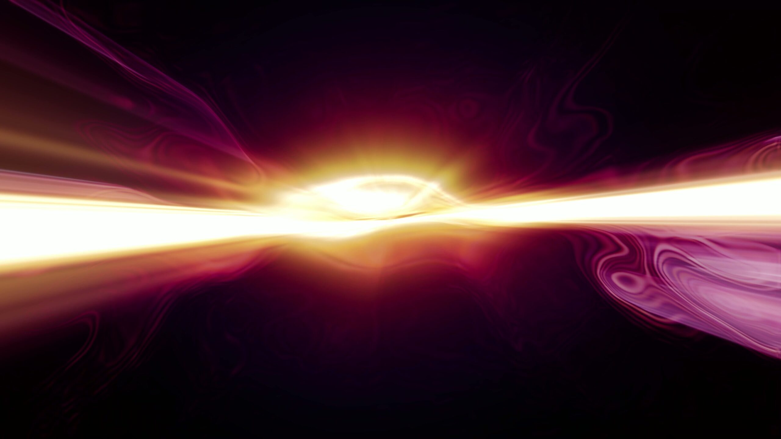 4K video loop of a vibrant burst of light energy surrounded by swirling colorful patterns, evoking a cosmic and abstract atmosphere.