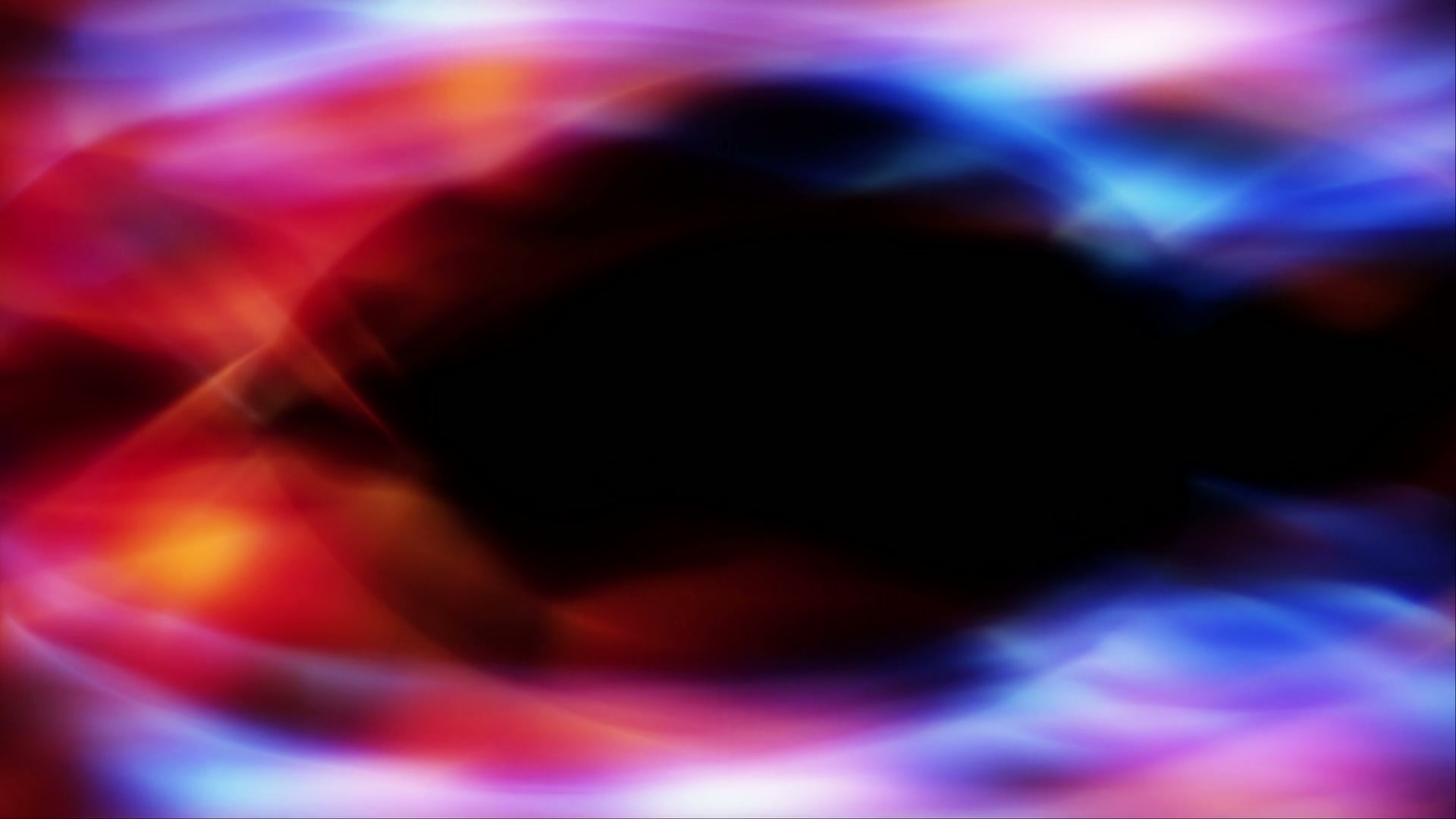 Abstract video loop of colorful swirling patterns with dominant red, purple, and blue hues surrounding a central dark void, creating a vibrant and fluid appearance.