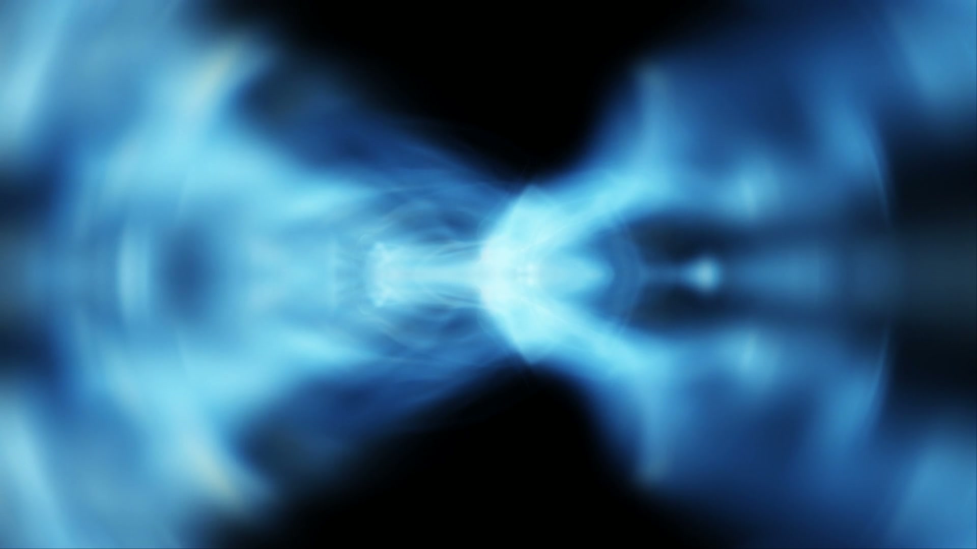 Abstract video loop featuring a mystical blue energy vortex with ethereal patterns on a dark background, creating a sense of depth and cosmic energy.