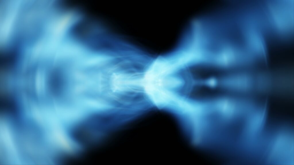 Ghostly Blue Energy Swirls Abstract 4K Loop