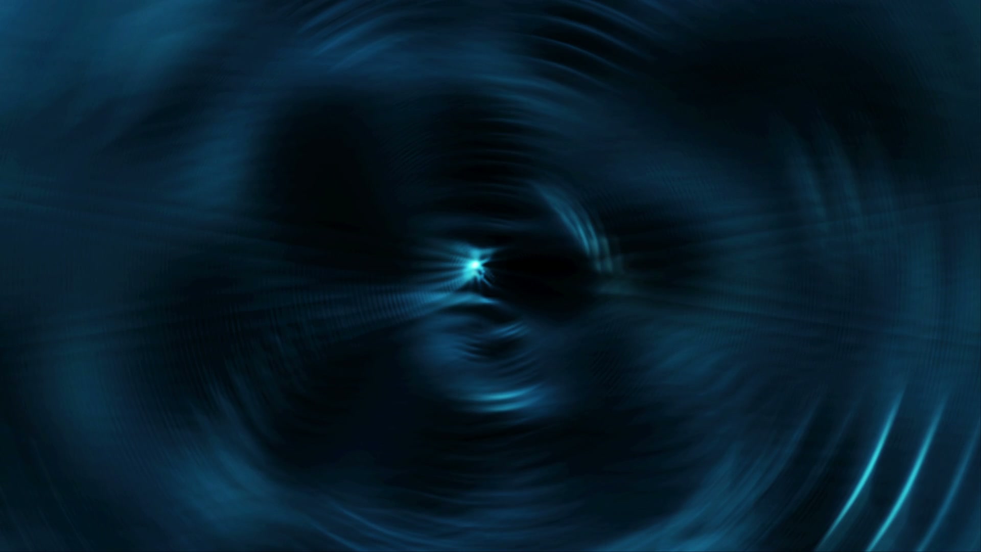 Abstract blue swirling vortex with glowing center, creating a dynamic and mysterious video loop.