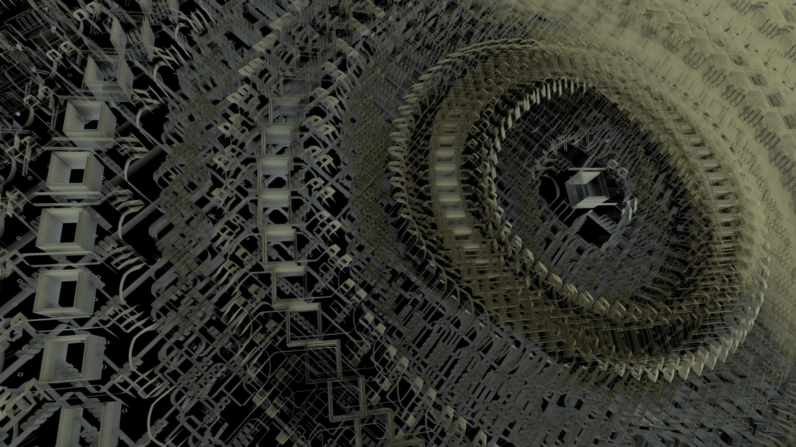 Abstract fractal art spiral pattern 4K video loop.