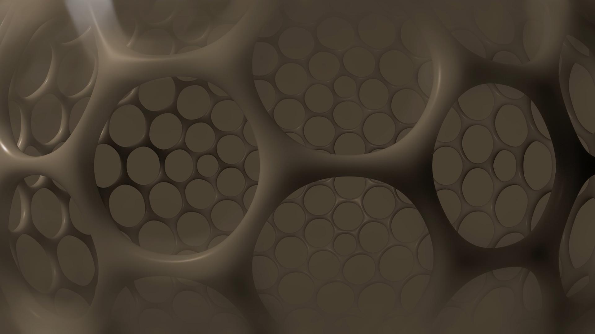 Abstract textured video background featuring wave-like nano circles in earthy tones.