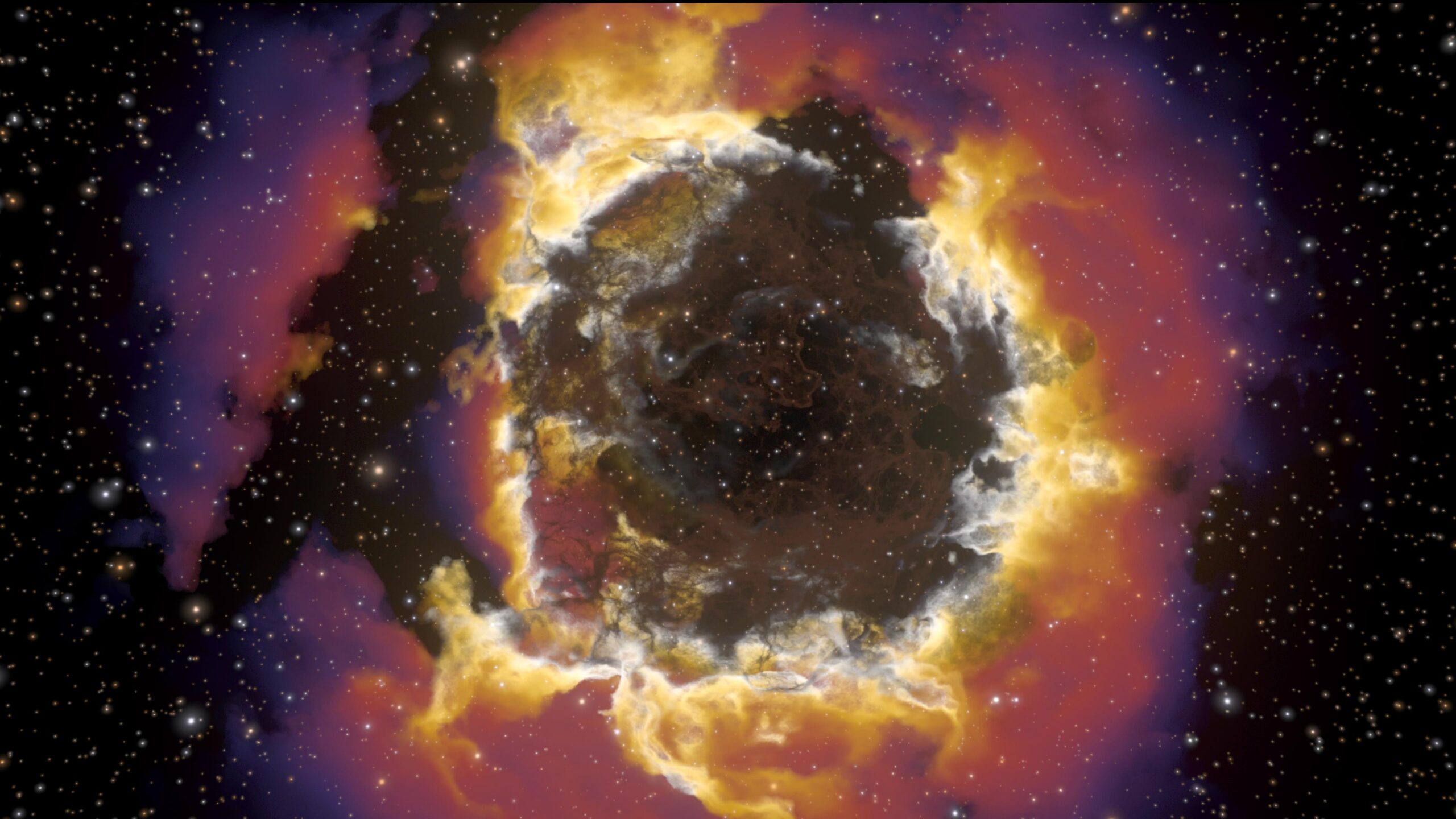 Vibrant starfield galaxy nebula cosmos deep space astronomy