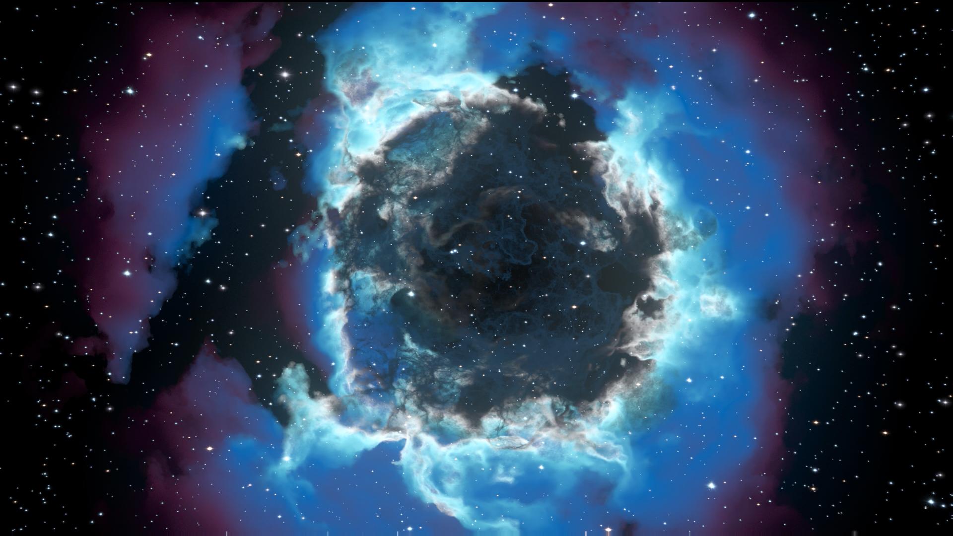 Stunning starfield galaxy nebula free video background