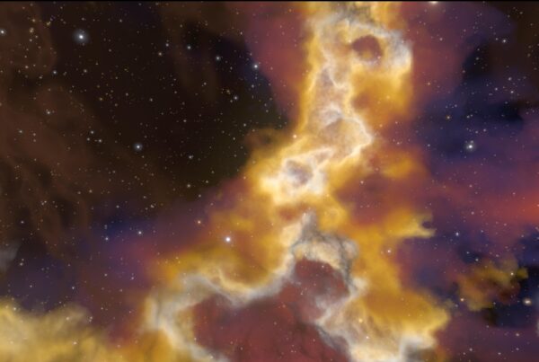 Vibrant galaxy swirls with sparkling stars, 4K video.