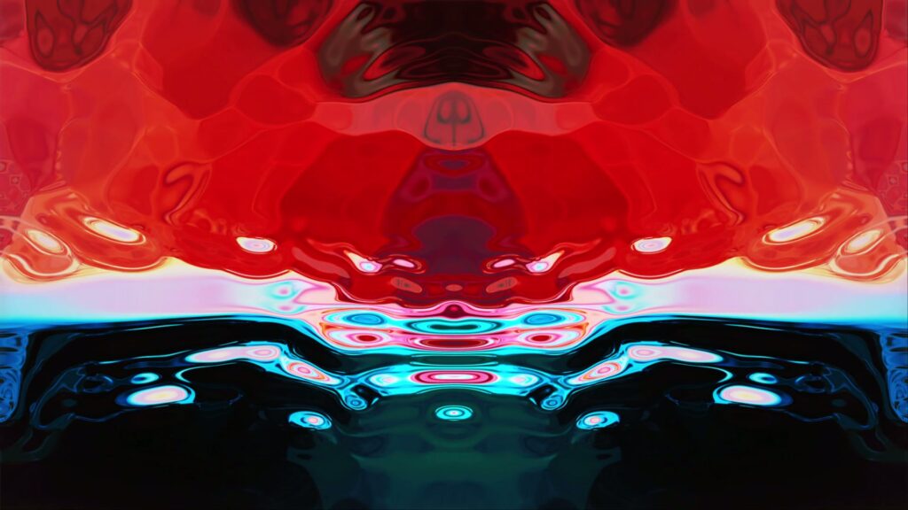 Vivid Rorschach Abstract Art Loop