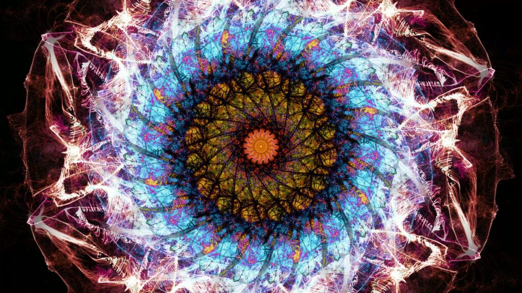Colorful Abstract Fractal Mandala 4K Loop