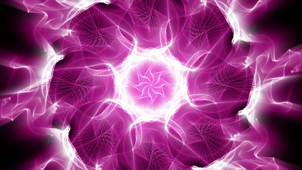 Purple Fractal Light Patterns 4K Loop