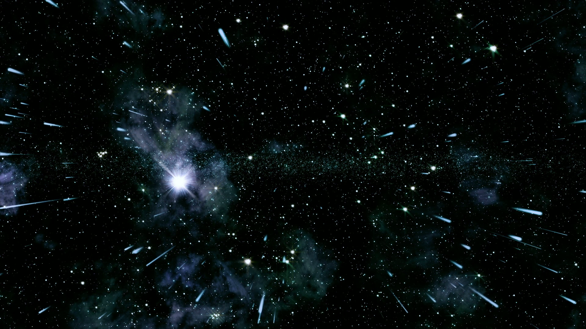 The animation loop is a mesmerizing depiction of a vibrant cosmic journey through space.