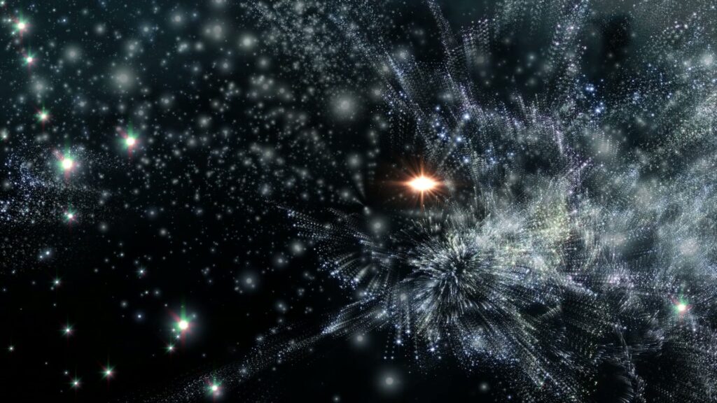Celestial Star Journey in Cosmic Tapestry