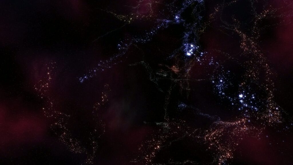 The looping video depicts a beautiful space journey scene that shows the vast and intricate beauty of the universe.