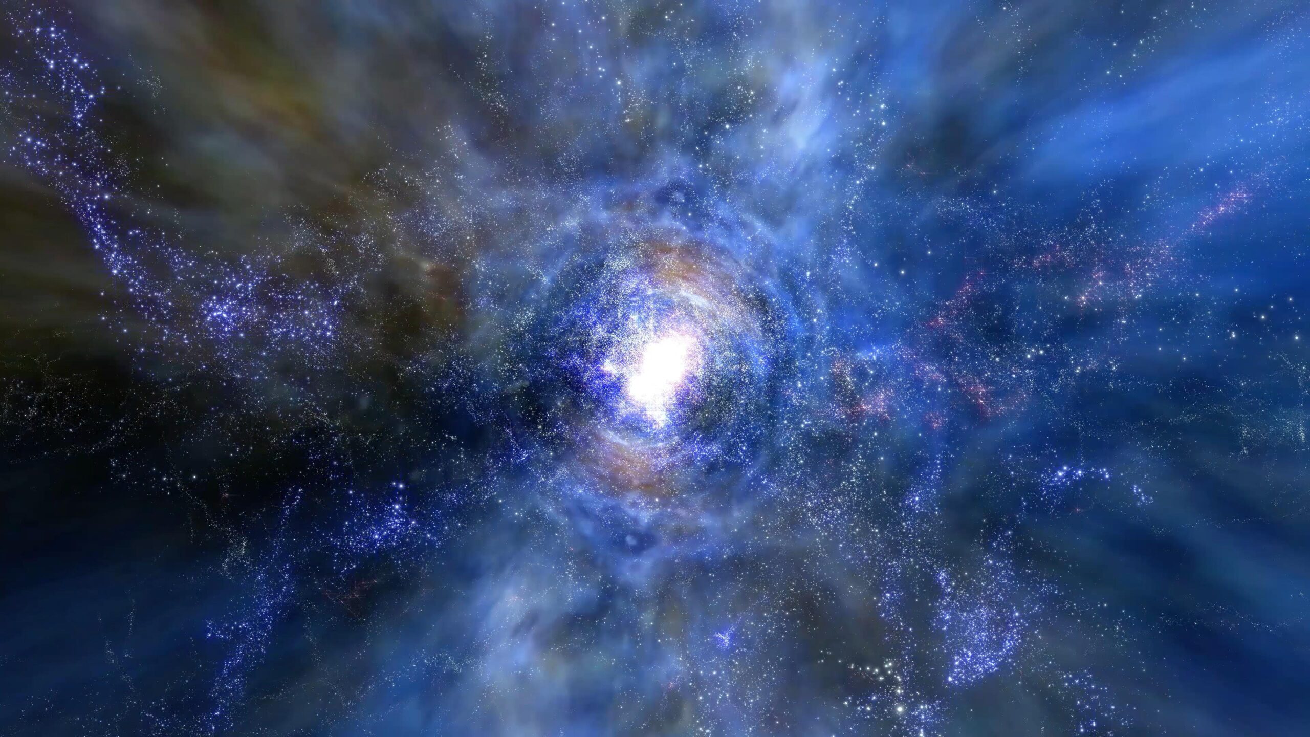 4K video loop of a cosmic tunnel galaxy space exploration 3D animation.