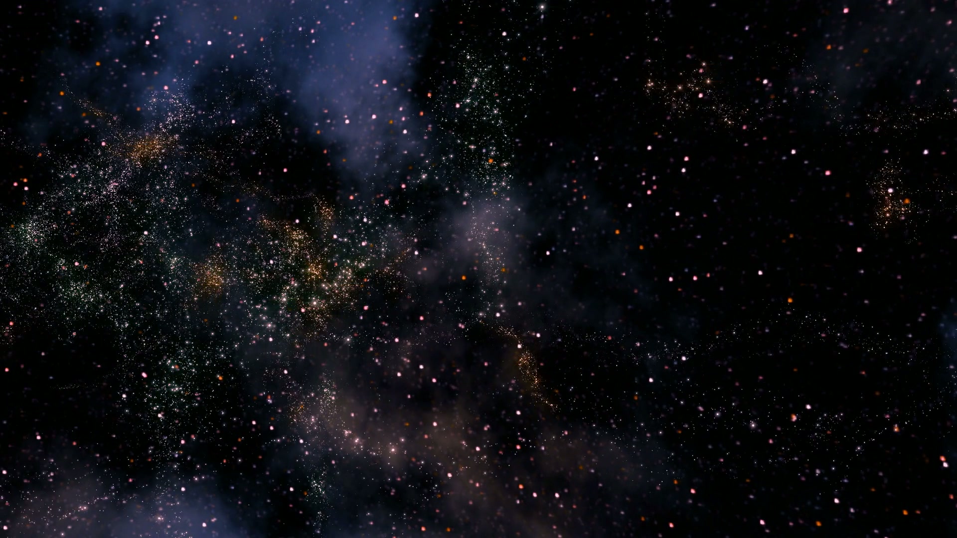 A star-filled journey in outer space featuring a multitude of bright stars and faint nebula-like clouds, showcasing the vast beauty and mystery of the universe.