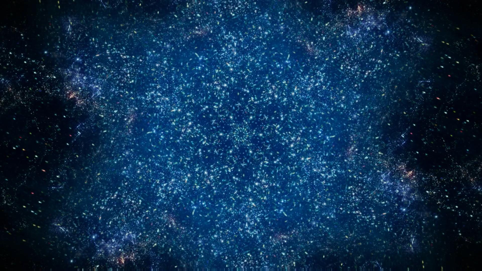 Vibrant celestial display with interconnected star clusters illuminating the cosmic landscape, showcasing the breathtaking and infinite beauty of the universe.