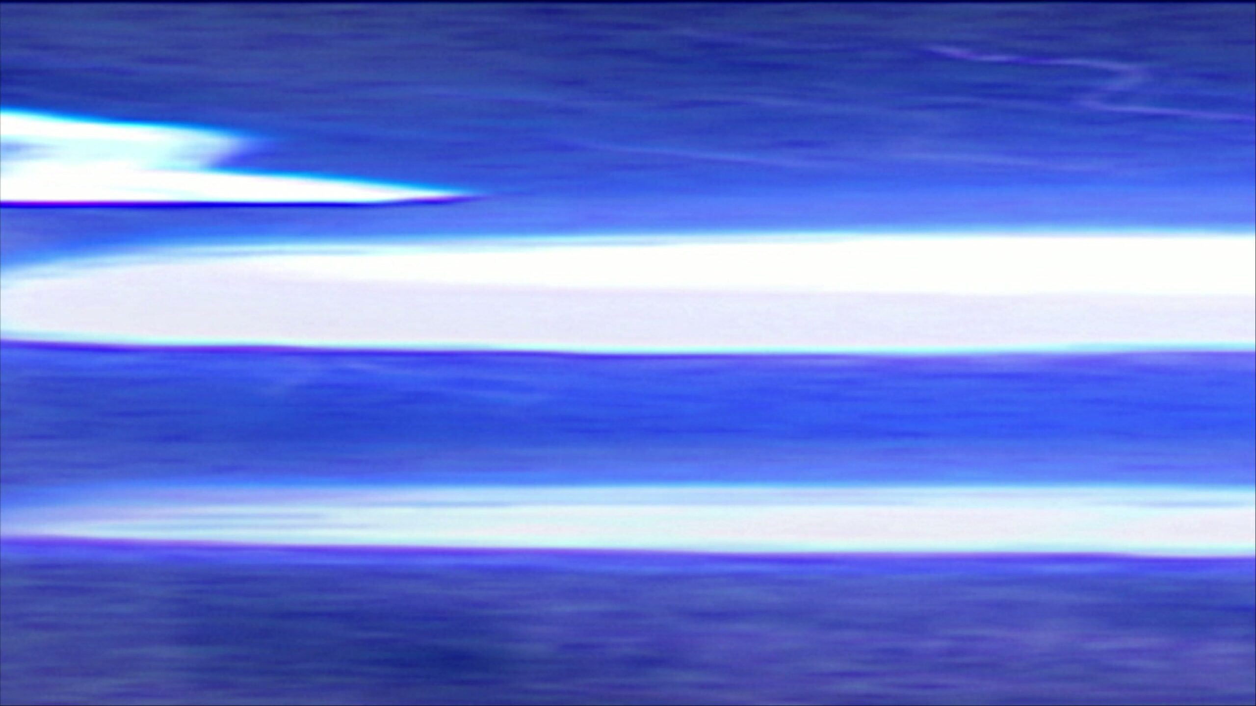 Blue and white abstract 4K video loop with horizontal streaks.