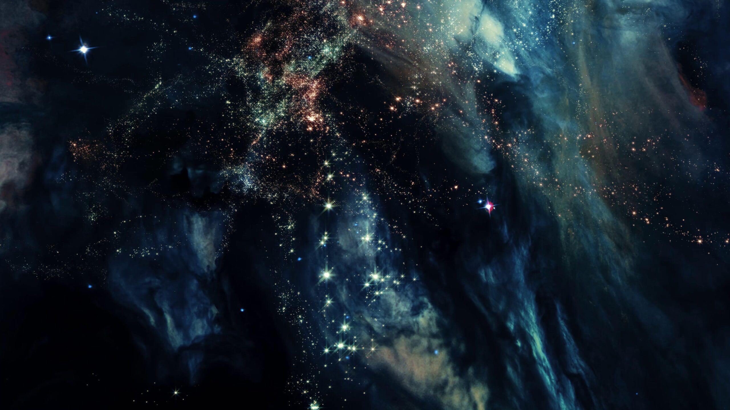Starfield galaxy nebula space travel background