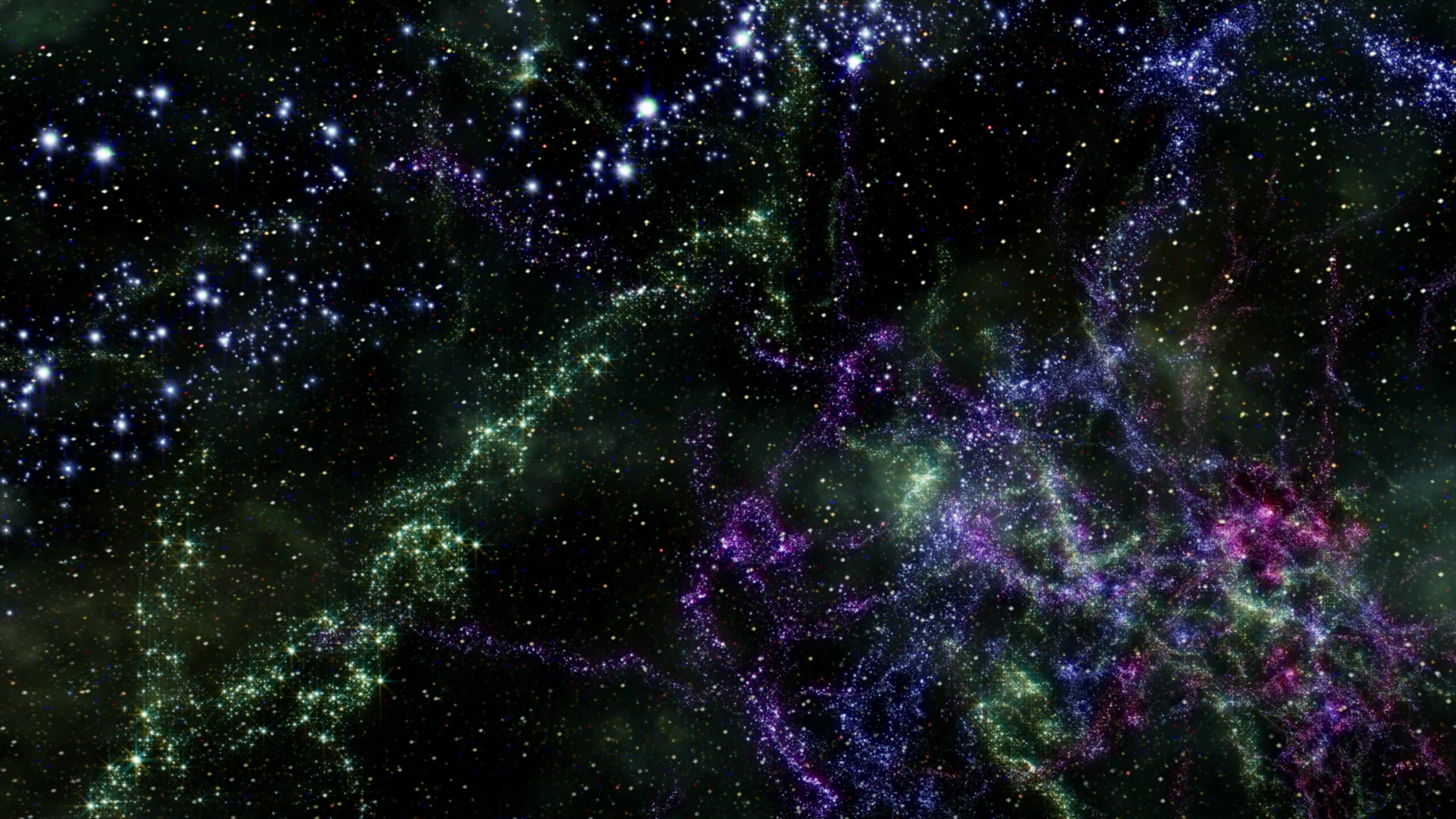 Glowing galaxy starfield animation background