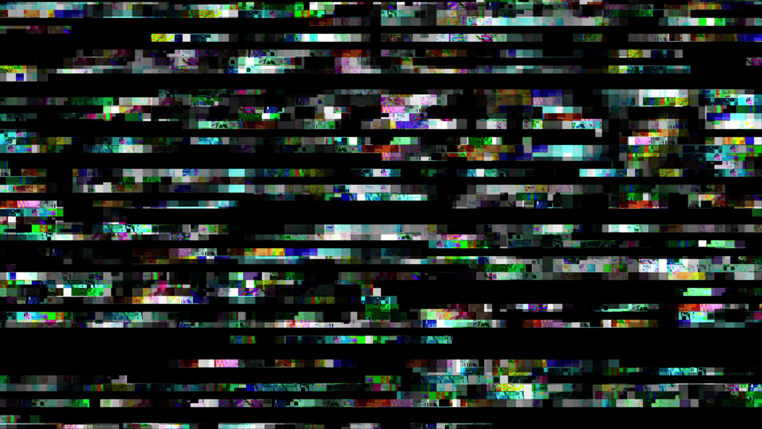 Abstract Glitched Pixel Noise Visual Effect