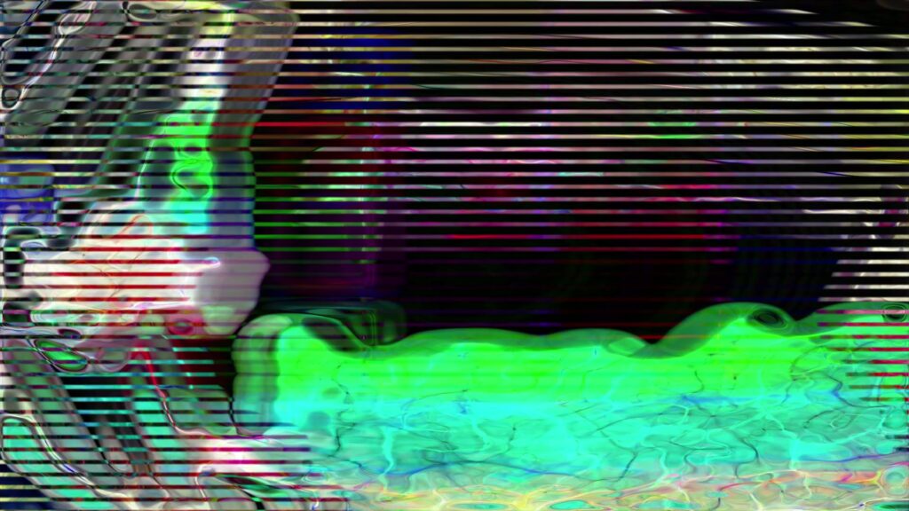 A abstract animation loop of a series of horizontal technology lines and futuristic glitch effects.