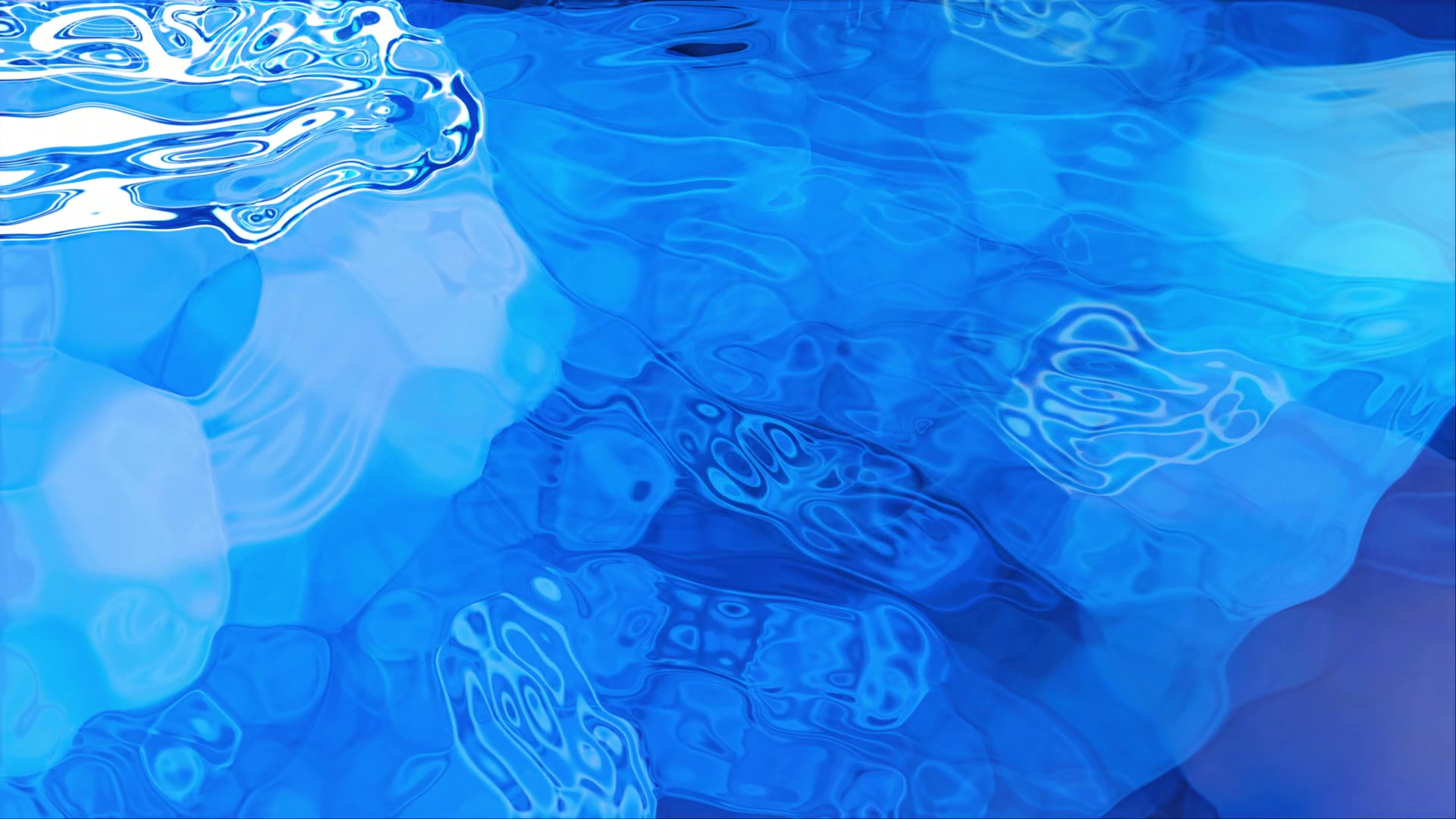 Abstract video loop showcasing blue water-like ripples and reflections, conveying movement and tranquility with varying shades of blue and white highlights.