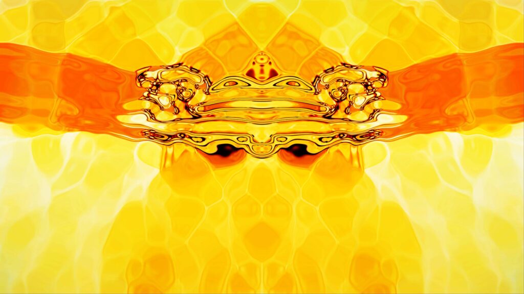 Yellow Rorschach Patterns 4K Loop