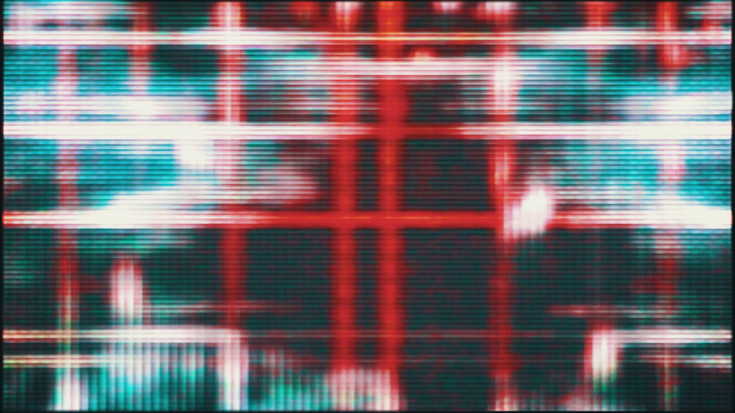4K video loop with a dynamic and abstract digital display evoking both technological immersion and artistic abstraction.