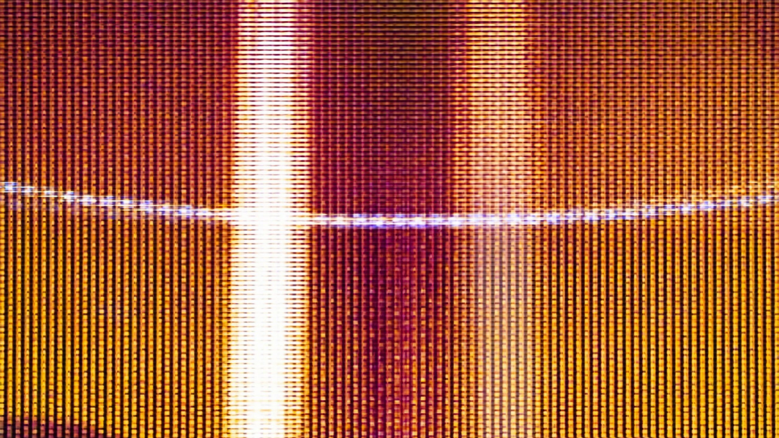 Vibrant digital glitch 4K animation loop featuring dynamic color shifts and geometric overlays resembling retro computing aesthetics.