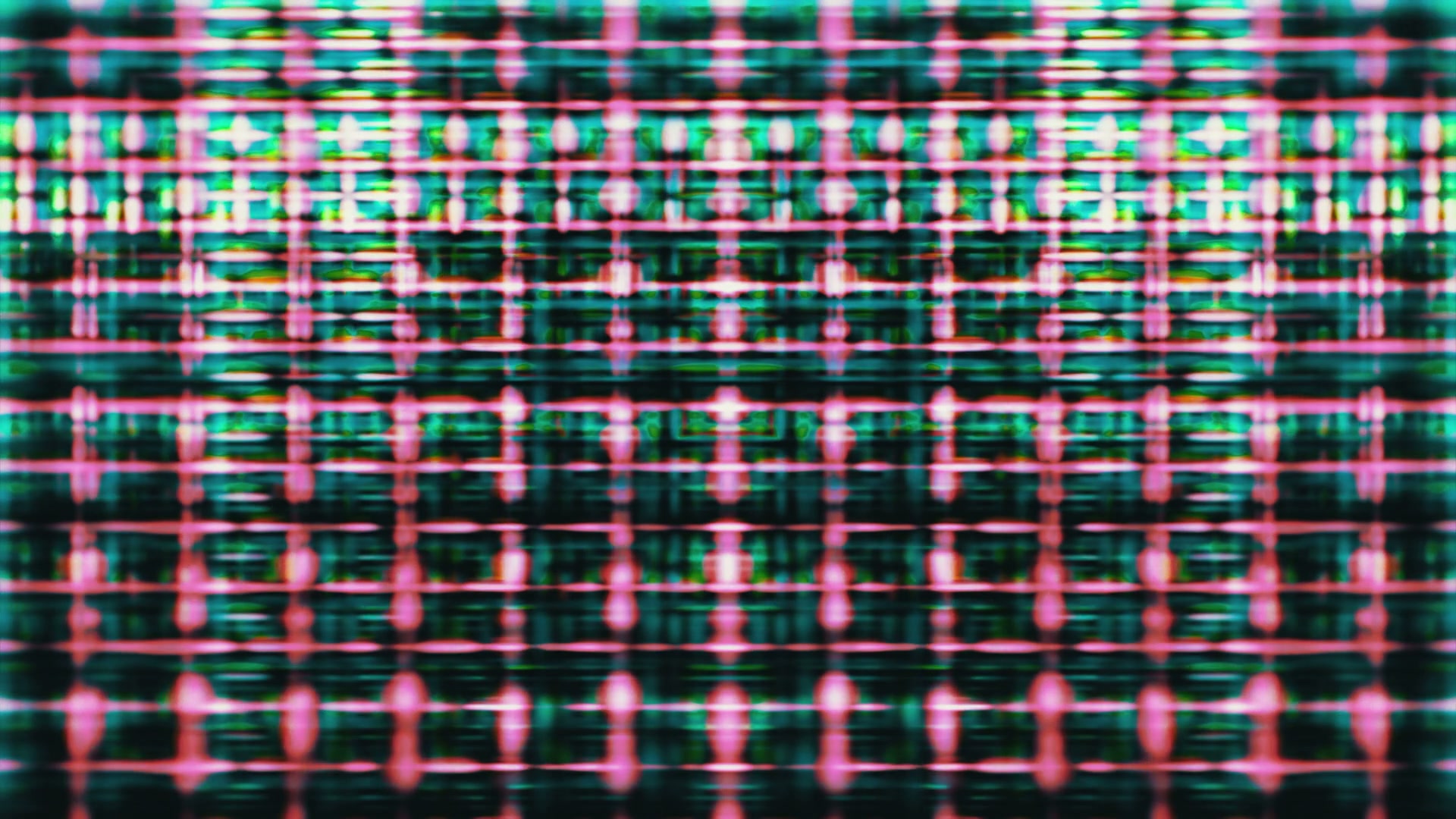 Abstract digital HD video loop showcasing vivid geometric glitch patterns with interwoven pink, green, and blue lines, creating dynamic and modern visual effects.