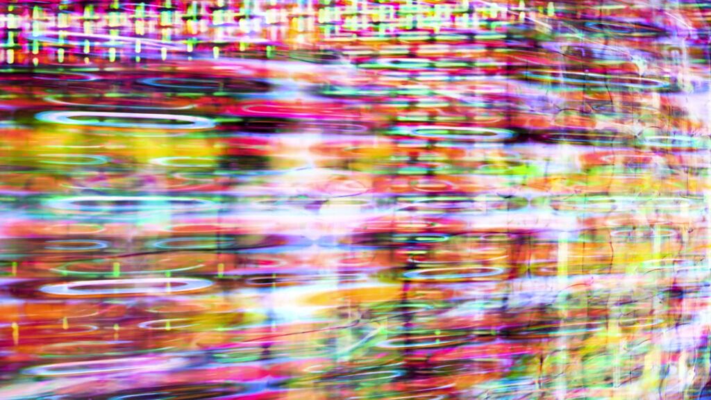 Vibrant Digital Glitch Art Video Loop