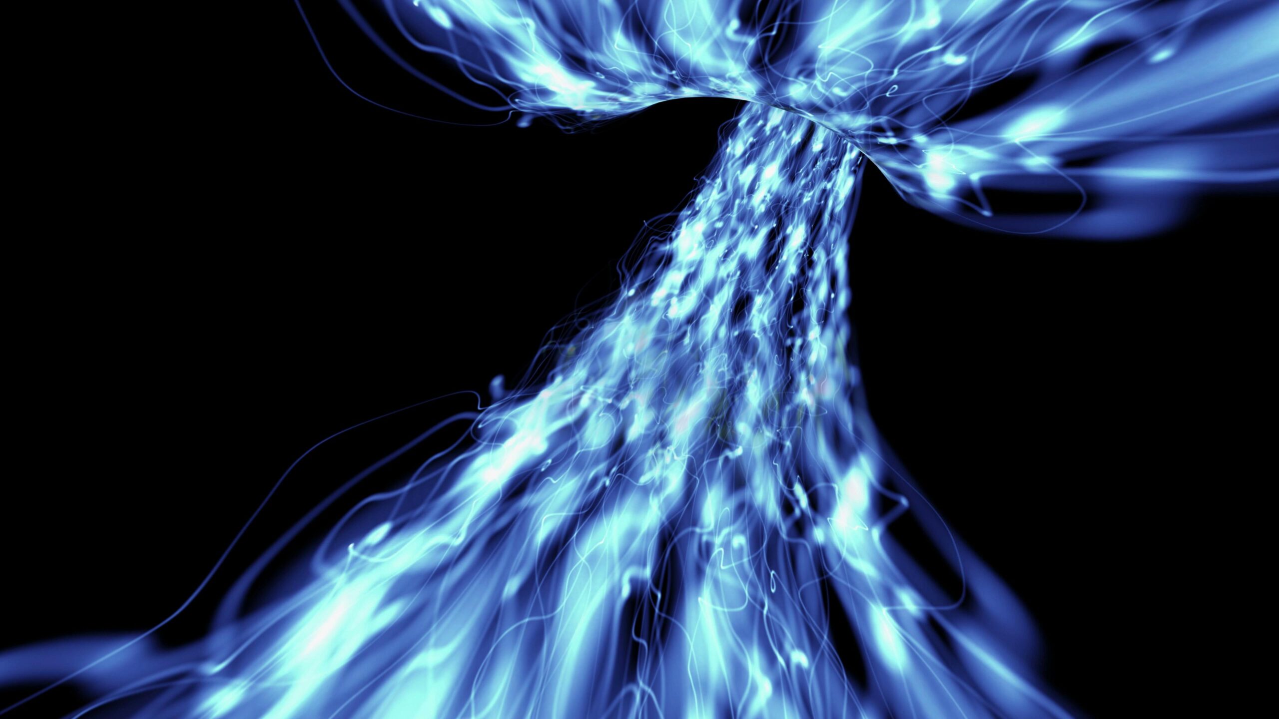 Abstract digital 4K video loop vortex glow swirling motion dynamic energy field simulation.