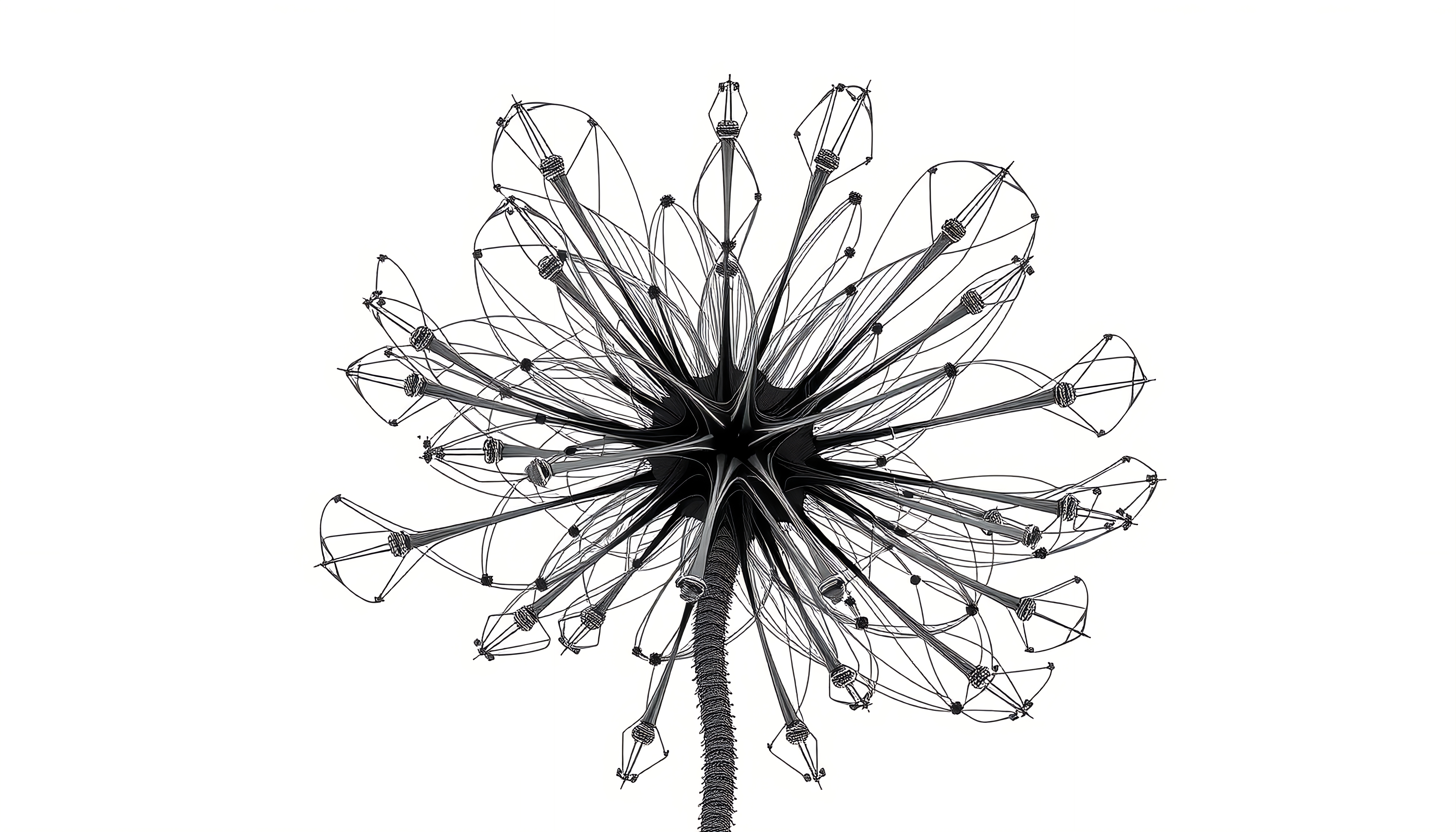 Stylized Dandelion Abstract Art
