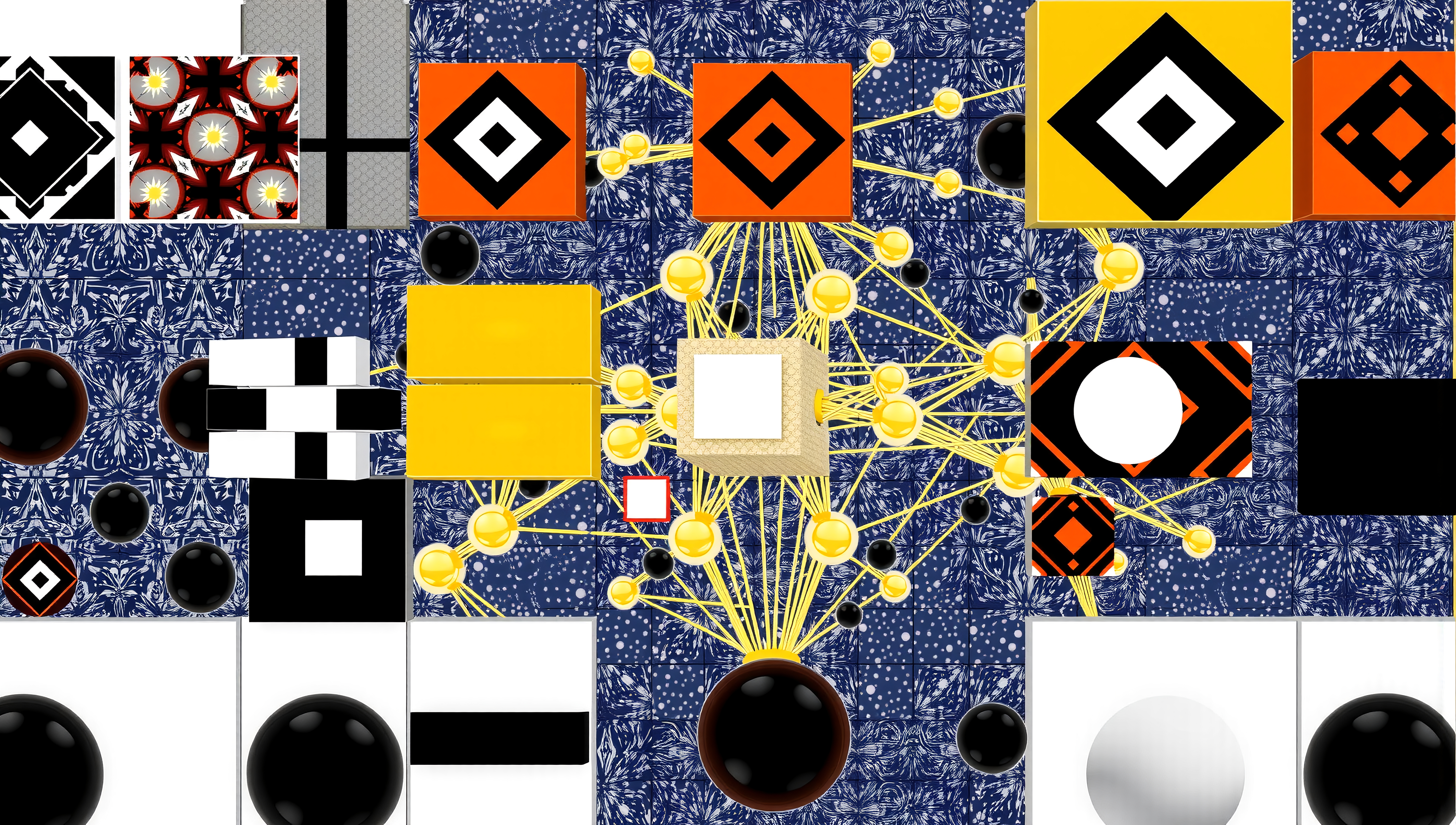 Geometric Network Art Exploration