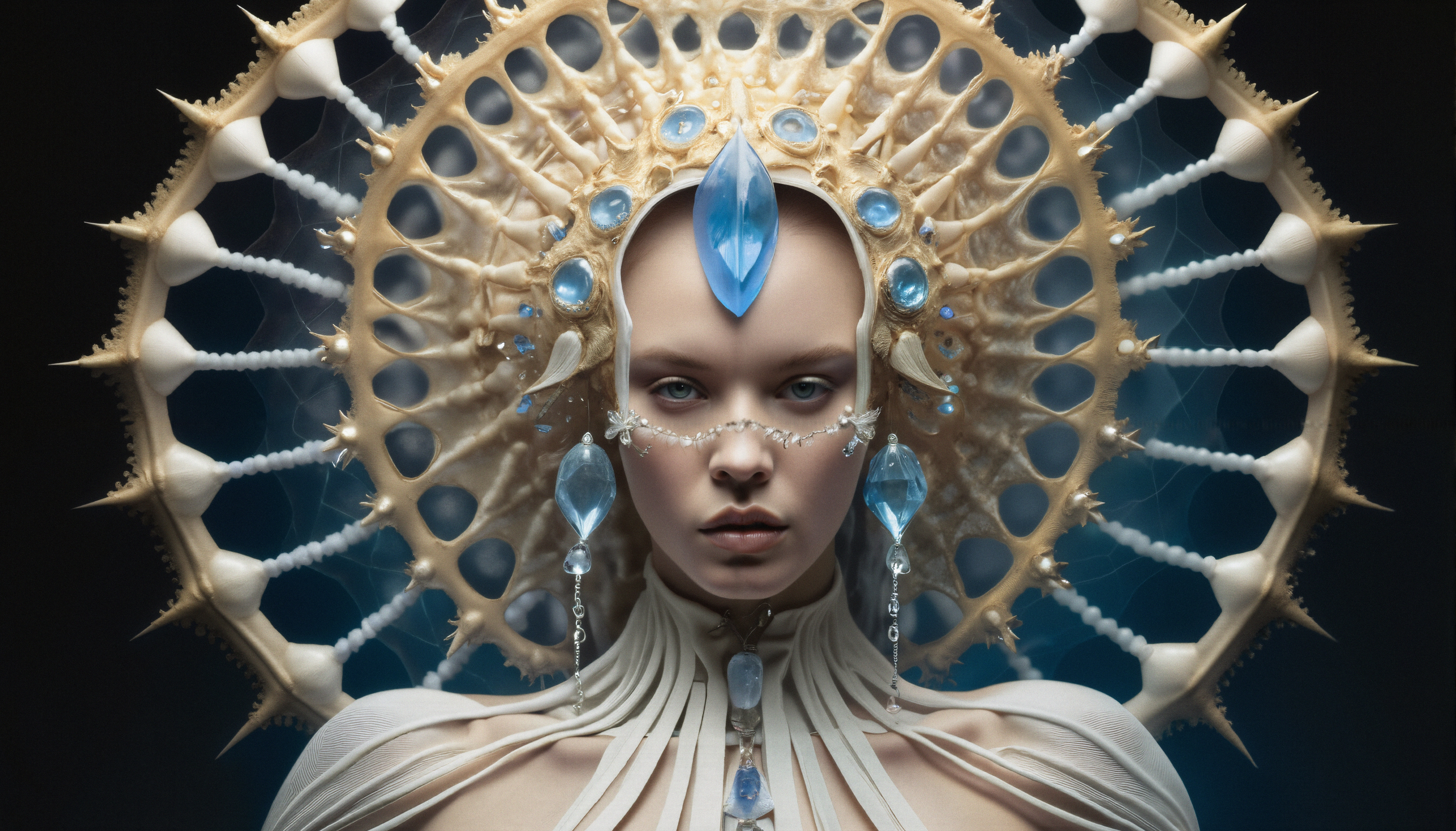 Ethereal Sea Deity Fashion Portrait