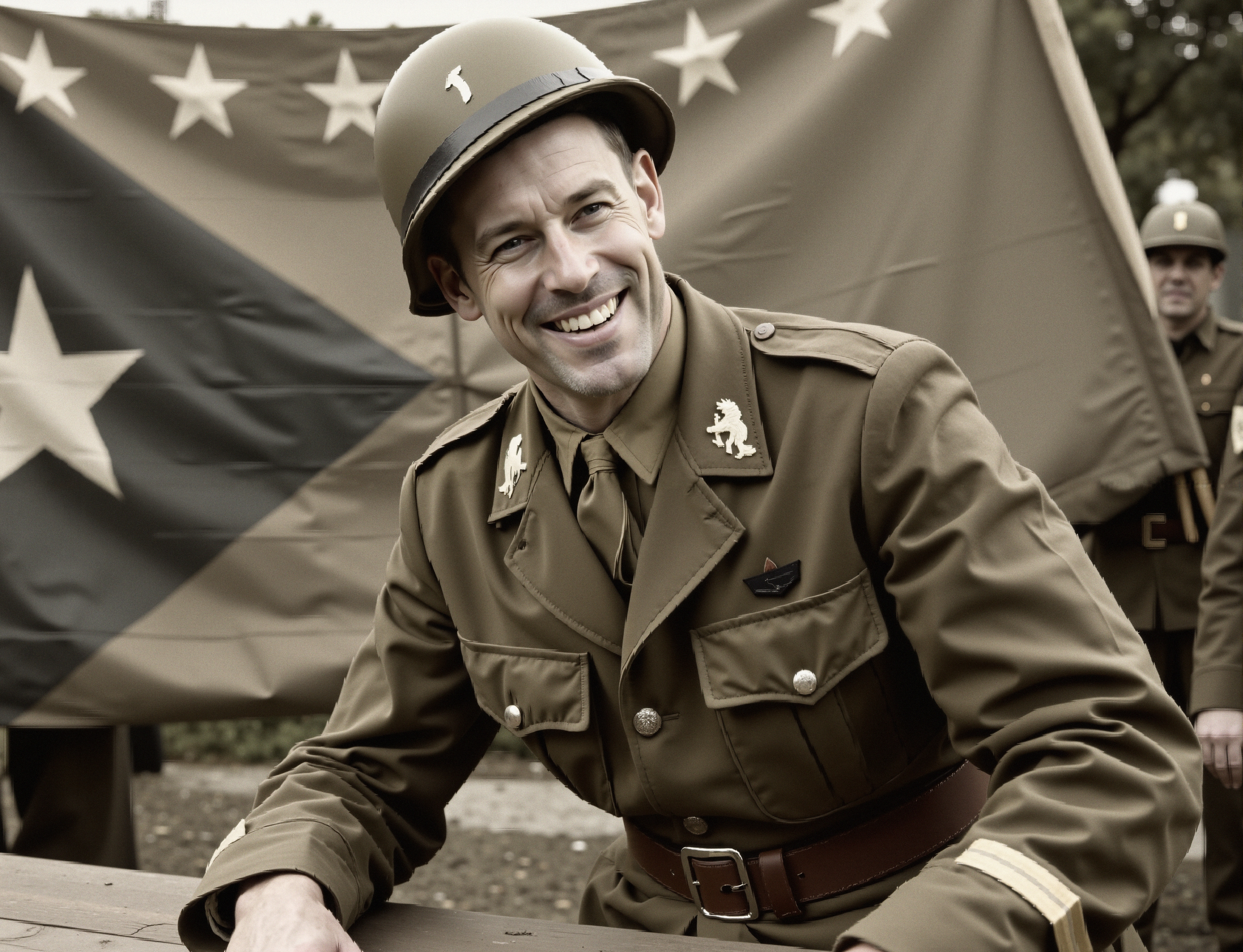 Portrait of a Smiling Soldier