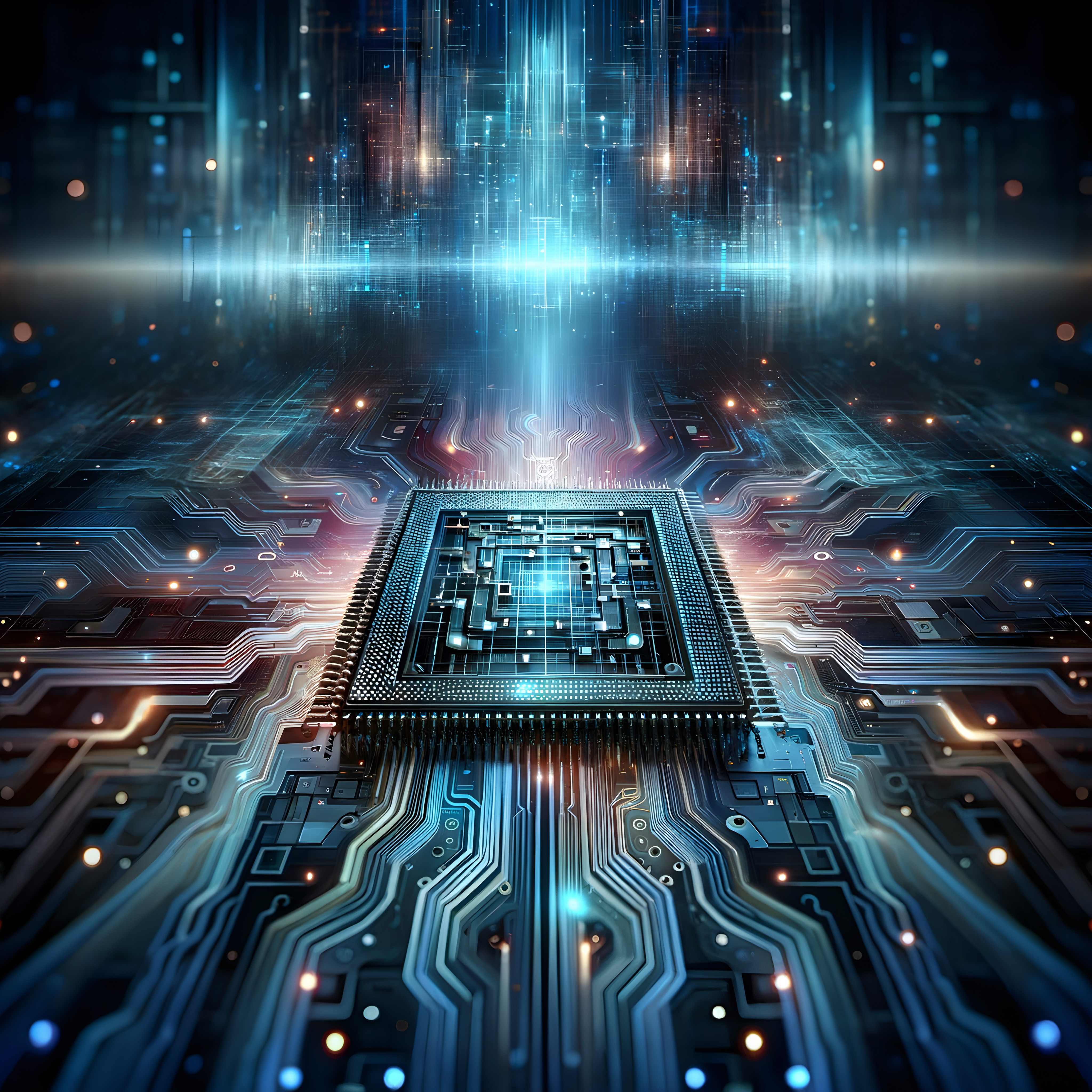 Futuristic Microchip Circuit Design